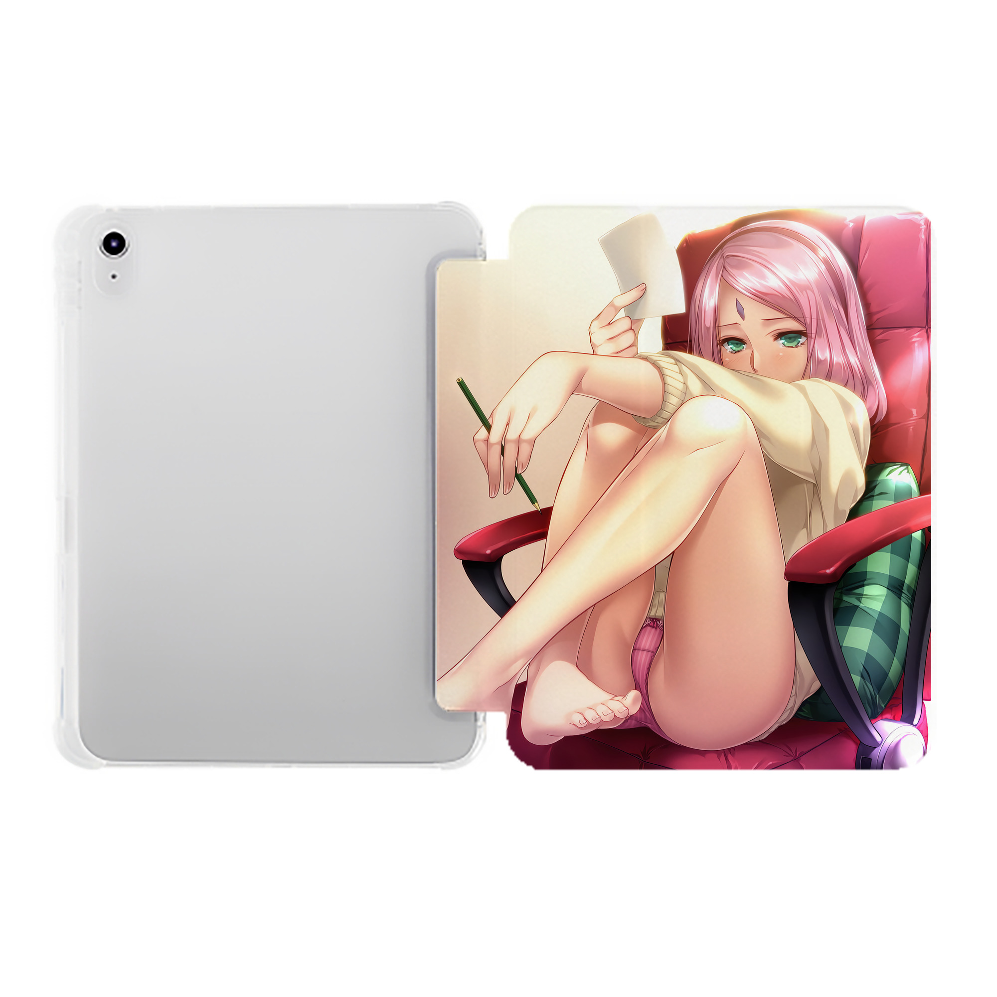 （画像用） NARUTO -ナルト- NARUTO -ナルト- 疾風伝 IPad ケース ペン収納付き 三つ折りスタンド PUレザー×シリコン 対応機種9.5/10.5/10.9インチ
